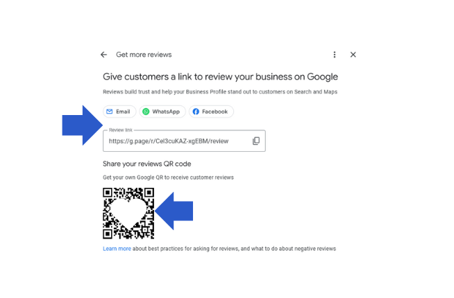 Get more reviews using QR code